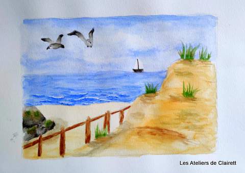 Comment peindre un paysage de bord de mer à l'aquarelle ?